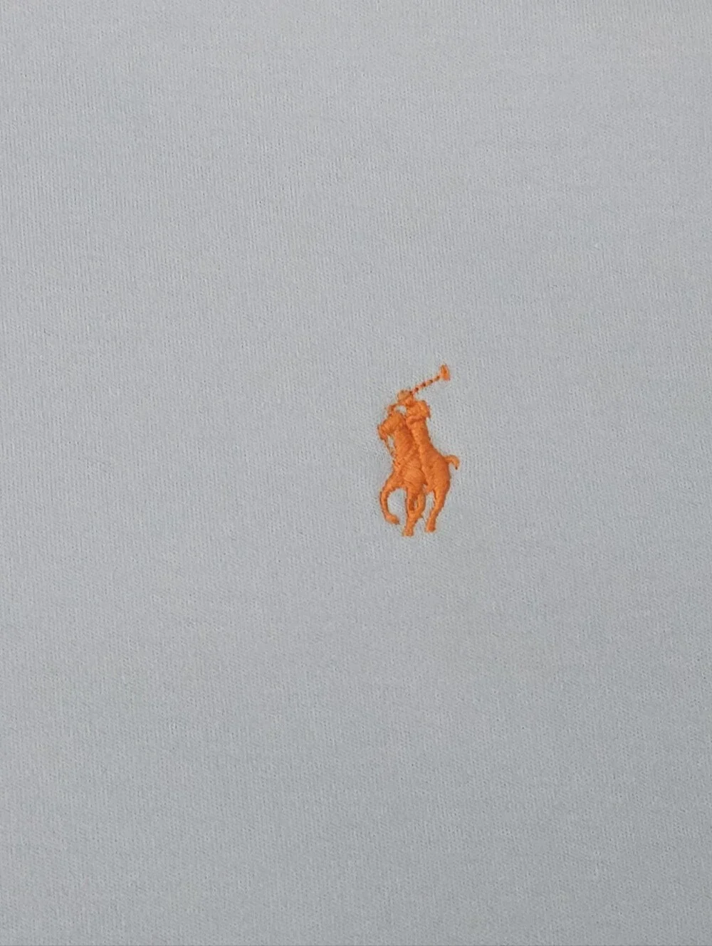 Polo Ralph Lauren Mens 3XB Big Light Blue Pique Polo Shirt Orange Pony Cotton